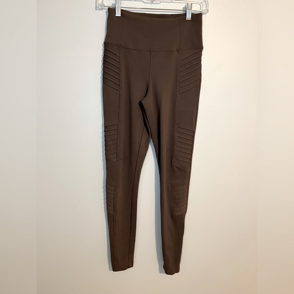 athleta delancey moto tight in coffee house brown size xs - Picture 2 of 7